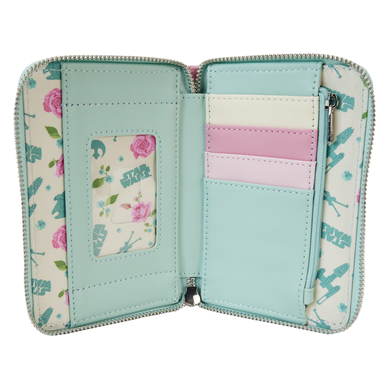 Loungefly Star Wars Rebel Alliance Floral Zip Around Wallet