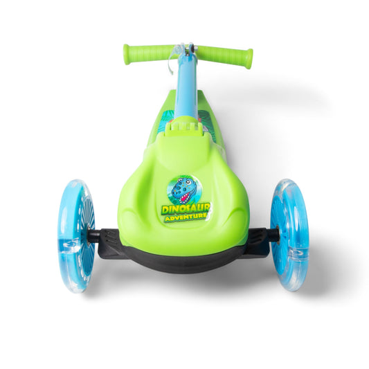 Dinosaur Trail Twist Folding Kids Scooter with Light Up Wheels - Image 2