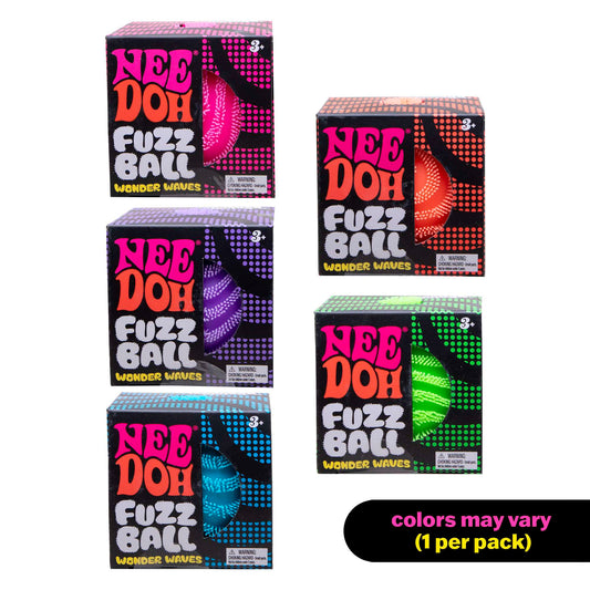 NeeDoh Fuzz Ball Wonder Waves Fuzzy Fidget Toy 3 Pack