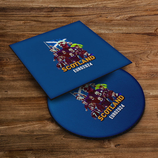 Scotland 2024 Euros - Drinks Coaster - Square Or Circle, alternate view