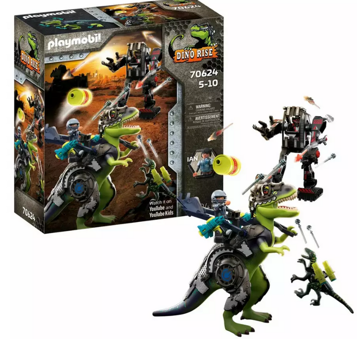 Playmobil 70624 Dino Rise T-rex Battle Of The Giants Playset