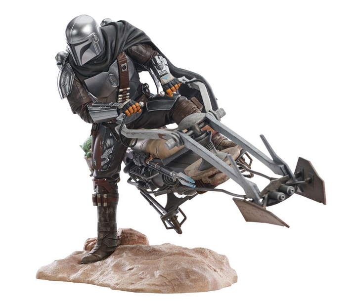 The Mandalorian Premier Collection Din Djarin with Speeder Bike 1/7 Scale Limited Edition Statue