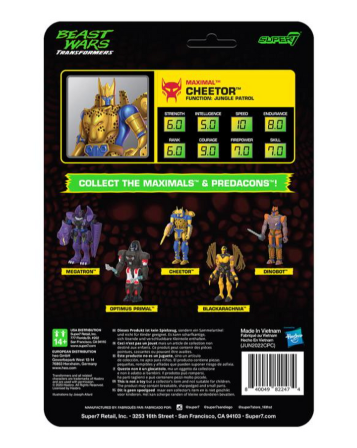 Transformers Beast Wars ReAction Cheetor Figure