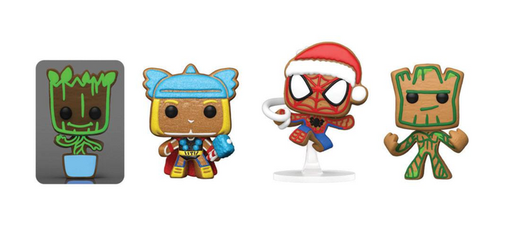 Funko Pop! Pocket Pop! Marvel Superheroes Holiday Tree 4 Pack Vinyl Figures