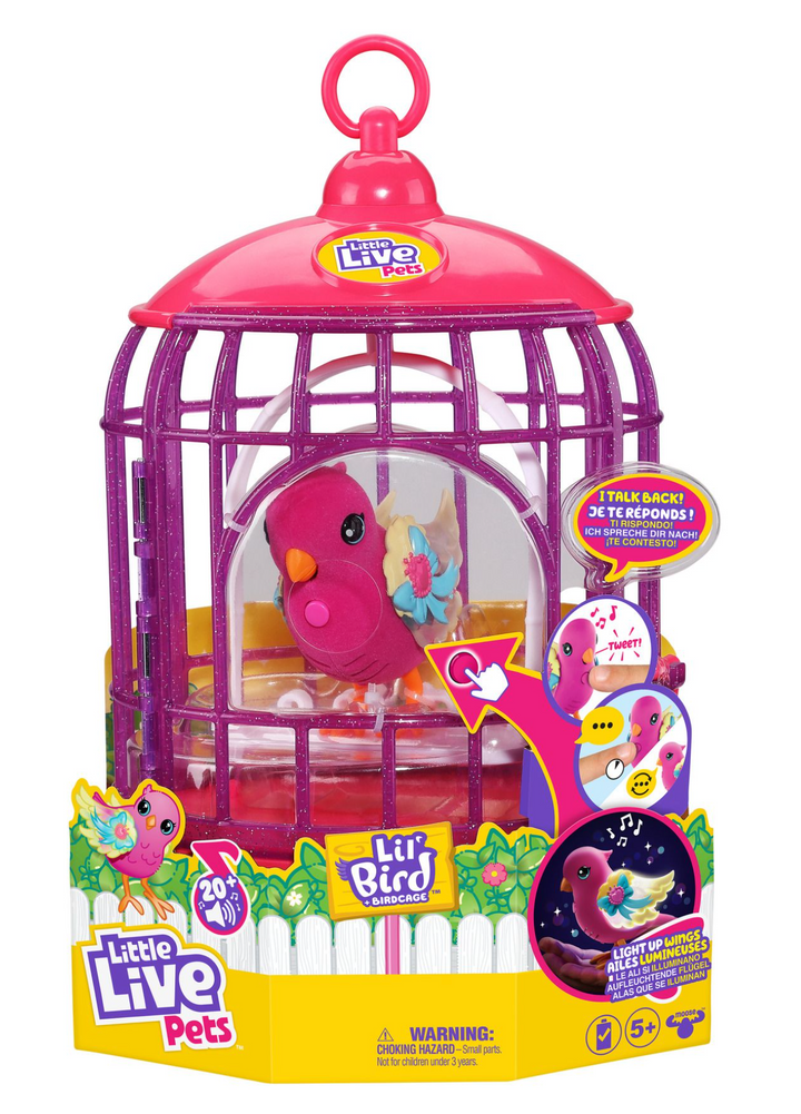 Little Live Pets Lil' Bird & Bird Cage Polly Pearl
