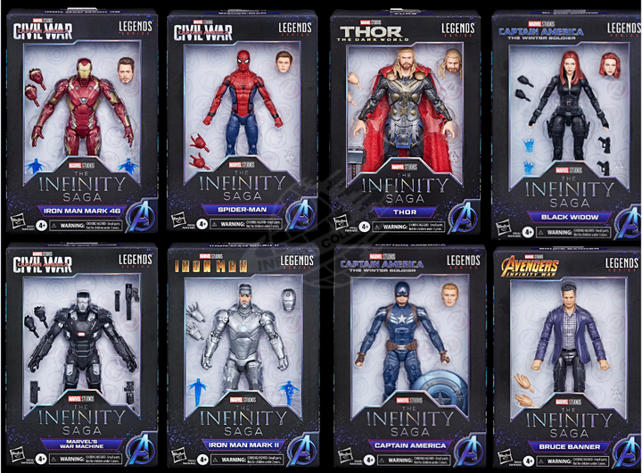 Marvel Legends Series The Infinity Saga Complete 8 Figures Bundle