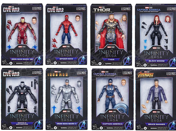Marvel Legends Series The Infinity Saga Complete 8 Figures Bundle