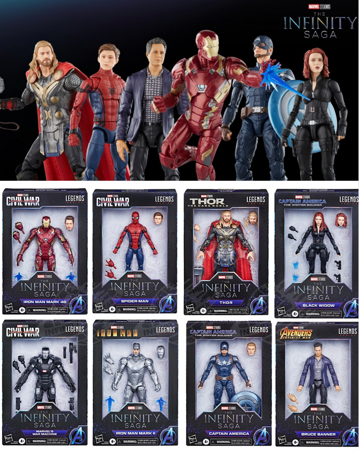 Marvel Legends Series The Infinity Saga Complete 8 Figures Bundle