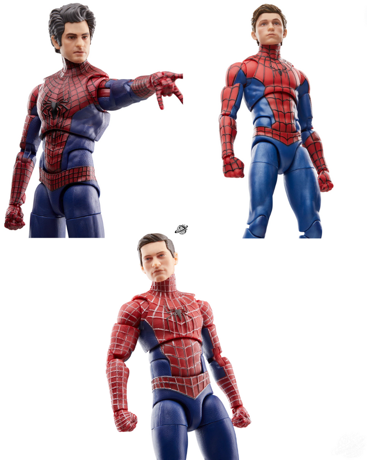 Marvel Legends Spider-Man 3 Figure Bundle (Tobey Maguire, Andrew Garfield, Tom Holland)