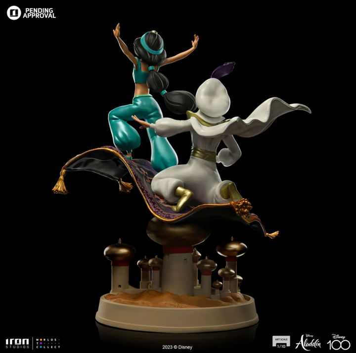 Iron Studios Disney Classics Aladdin and Jasmine (Disney 100th Anniversary) 1/10 Art Scale Statue