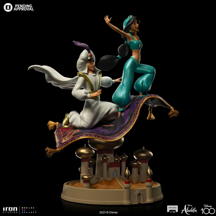 Iron Studios Disney Classics Aladdin and Jasmine (Disney 100th Anniversary) 1/10 Art Scale Statue