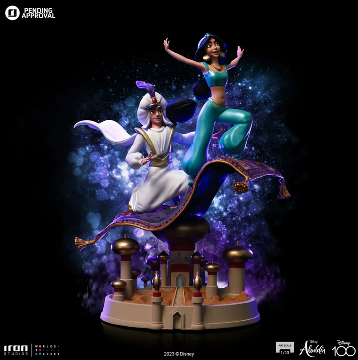 Iron Studios Disney Classics Aladdin and Jasmine (Disney 100th Anniversary) 1/10 Art Scale Statue