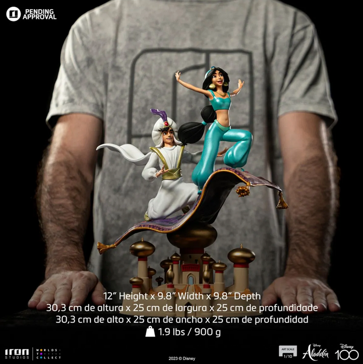 Iron Studios Disney Classics Aladdin and Jasmine (Disney 100th Anniversary) 1/10 Art Scale Statue