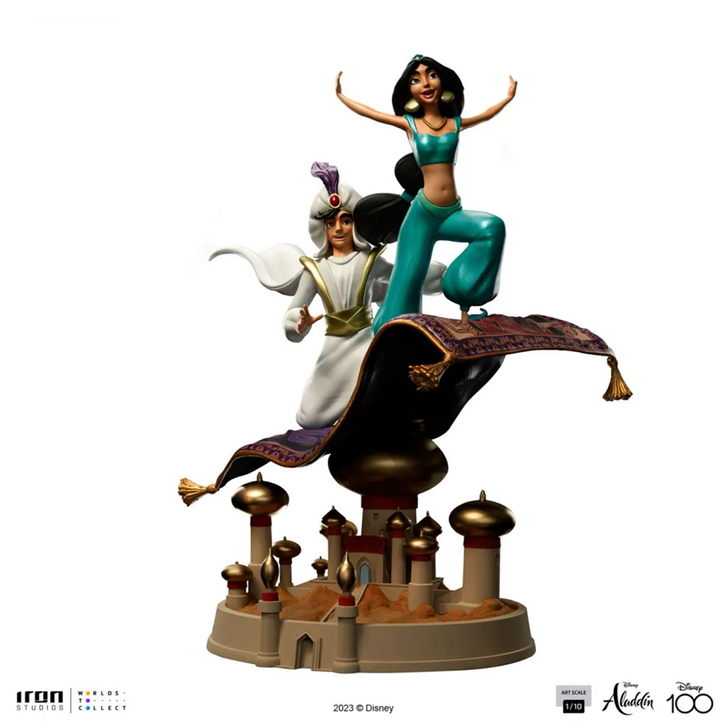 Iron Studios Disney Classics Aladdin and Jasmine (Disney 100th Anniversary) 1/10 Art Scale Statue