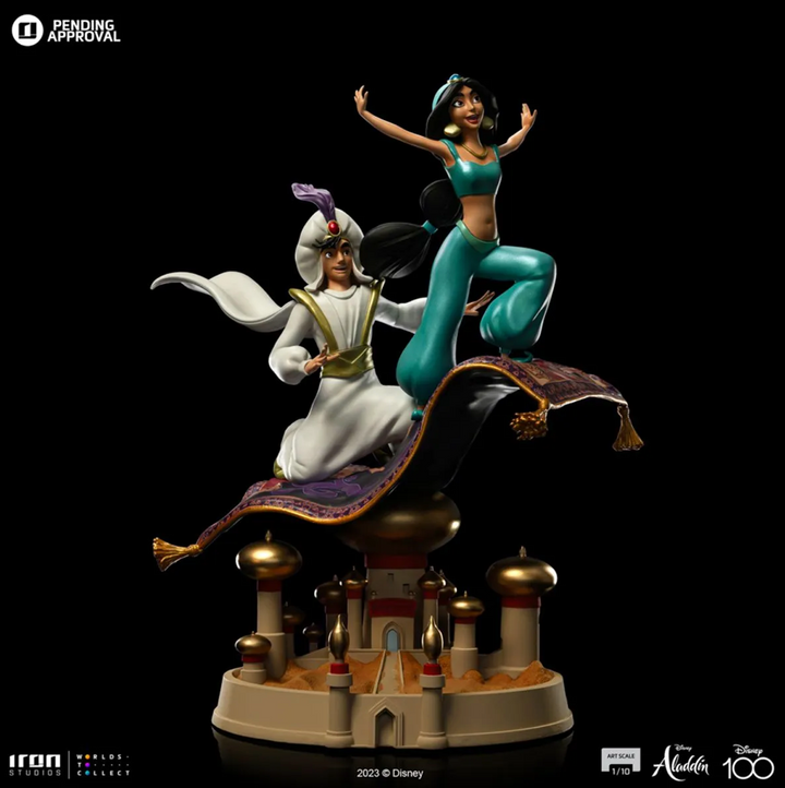 Iron Studios Disney Classics Aladdin and Jasmine (Disney 100th Anniversary) 1/10 Art Scale Statue