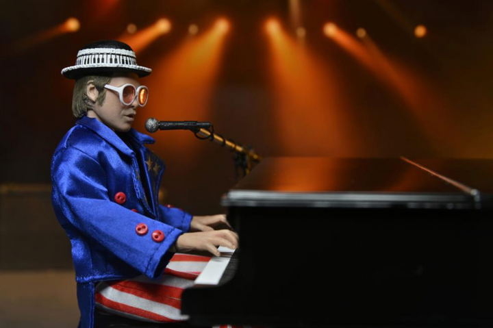 NECA Elton John With Piano (Live 1976) Deluxe 8” Clothed Action Figure
