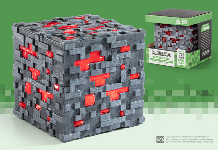 Official Minecraft Redstone Ore Illuminating Collector Replica