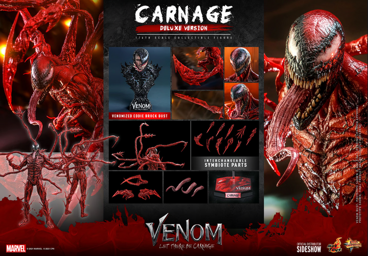 Hot Toys Venom Let There Be Carnage Carnage 1/6 Scale Deluxe Figure