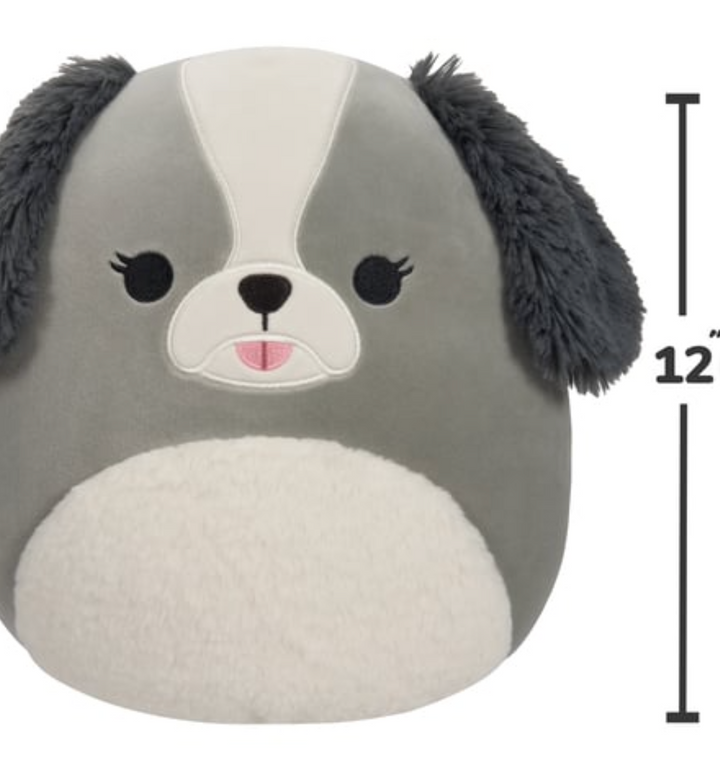 Squishmallows 12" Malu the Grey Shih-Tzu