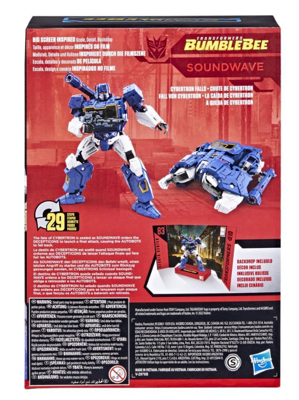 Transformers Studio Series 83 Voyager Transformers Bumblebee Soundwave Action Figure