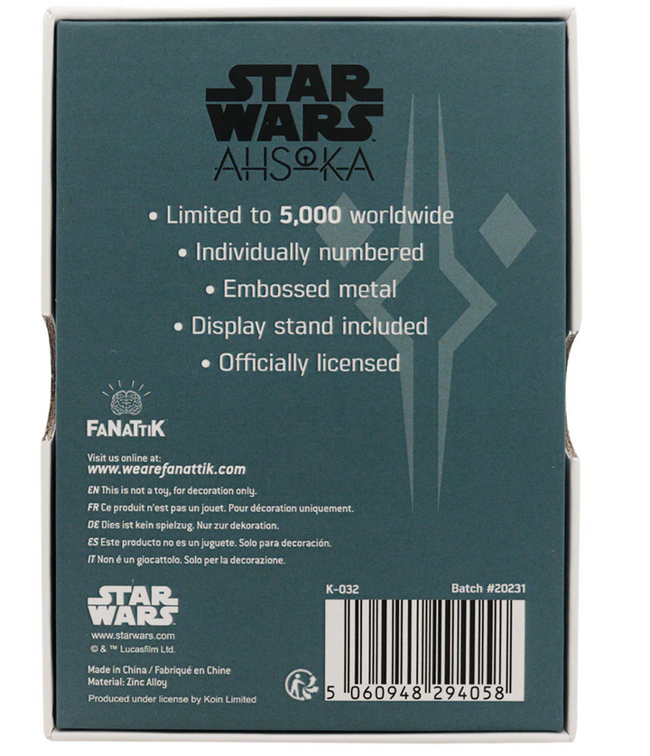 Star Wars Limited Edition Ahsoka Ingot