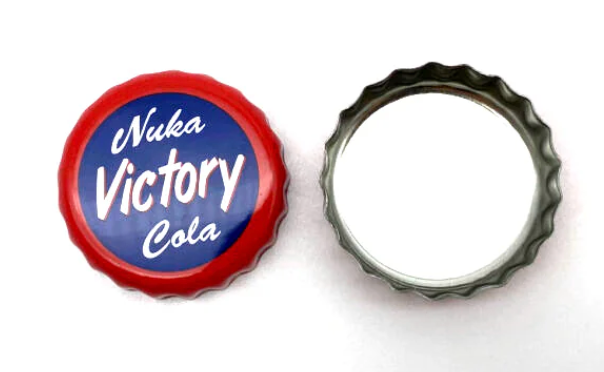 Official Fallout Bottle Cap Series Nuka Cola Victory With Tin *Exclusive