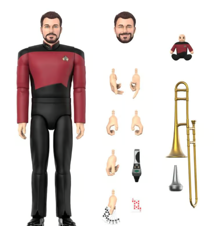 Star Trek The Next Generation W1 Riker Super7 ULTIMATES! Action Figure
