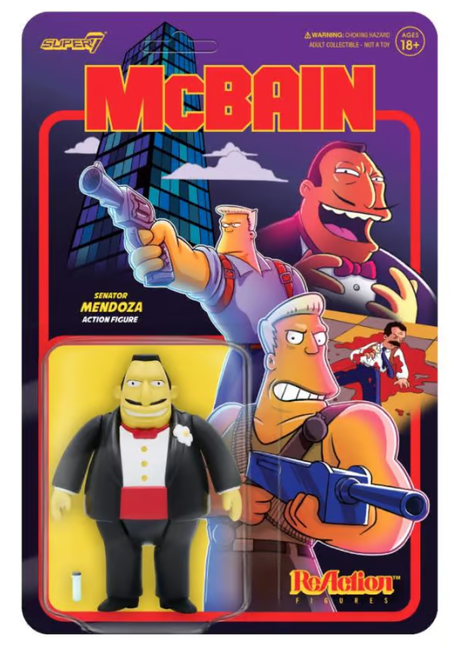 The Simpsons McBain Senator Mendoza ReAction Figure