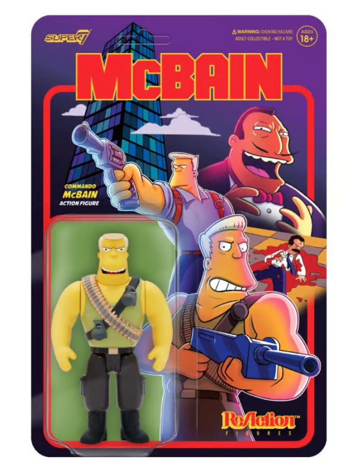 The Simpsons McBain McBain Commando ReAction Figure