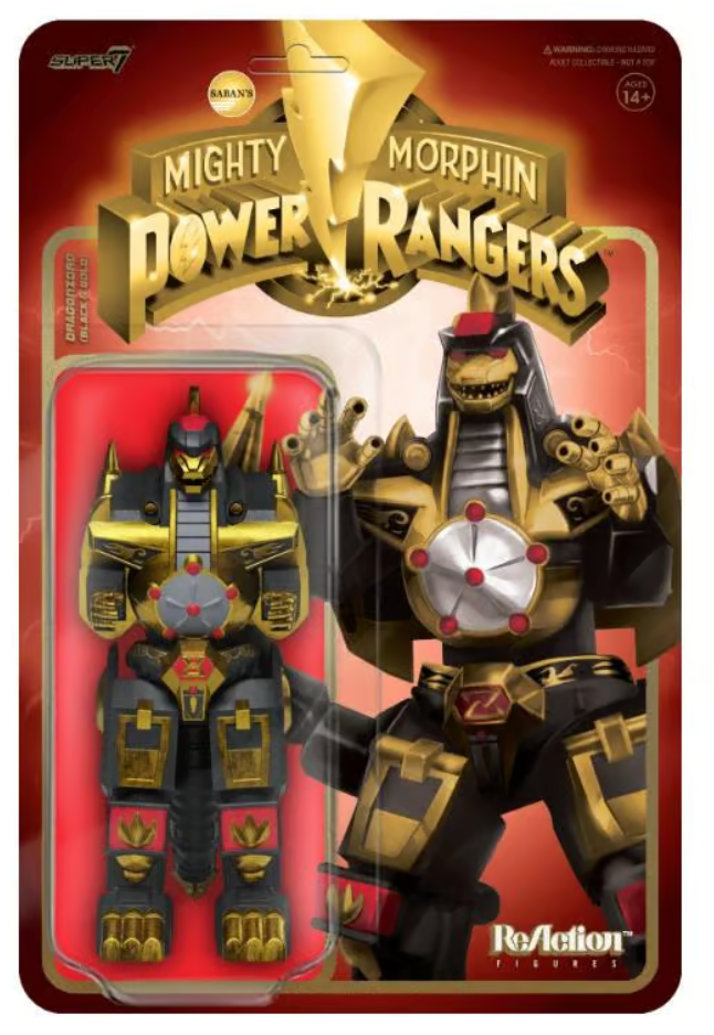 Power Rangers Dragonzord Black and Gold ReAction Figure