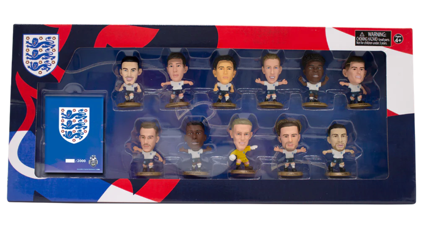 Official England Team 11 Figure Pack (2024 Version) Limited Edition Soccerstarz