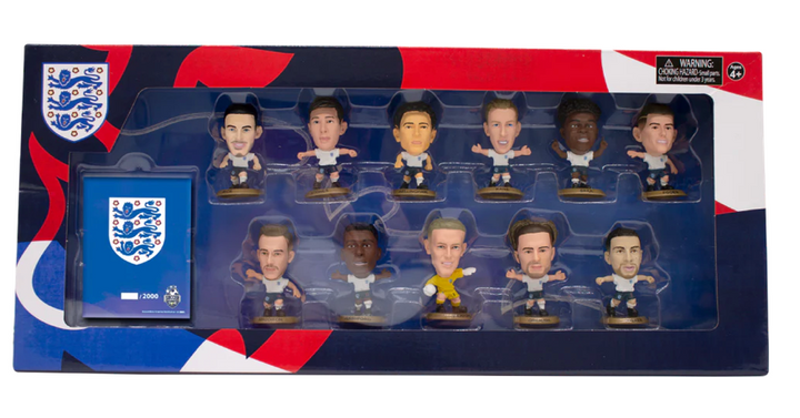 Official England Team 11 Figure Pack (2024 Version) Limited Edition Soccerstarz
