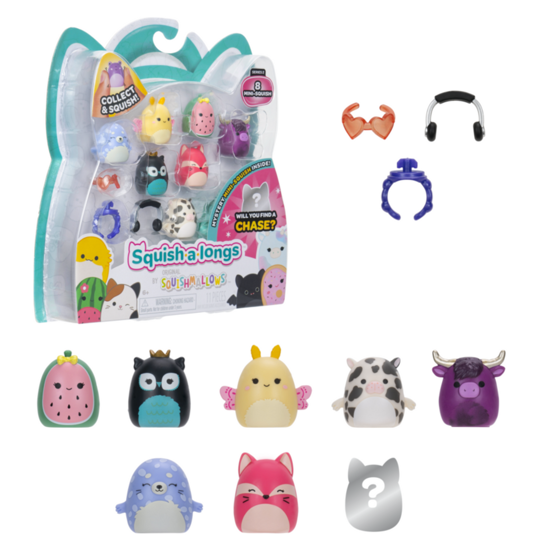 Squishmallows Squish A Longs Series 2 Collector Mini Figure 8 Pack