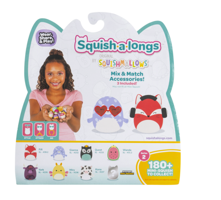 Squishmallows Squish A Longs Series 2 Collector Mini Figure 8 Pack