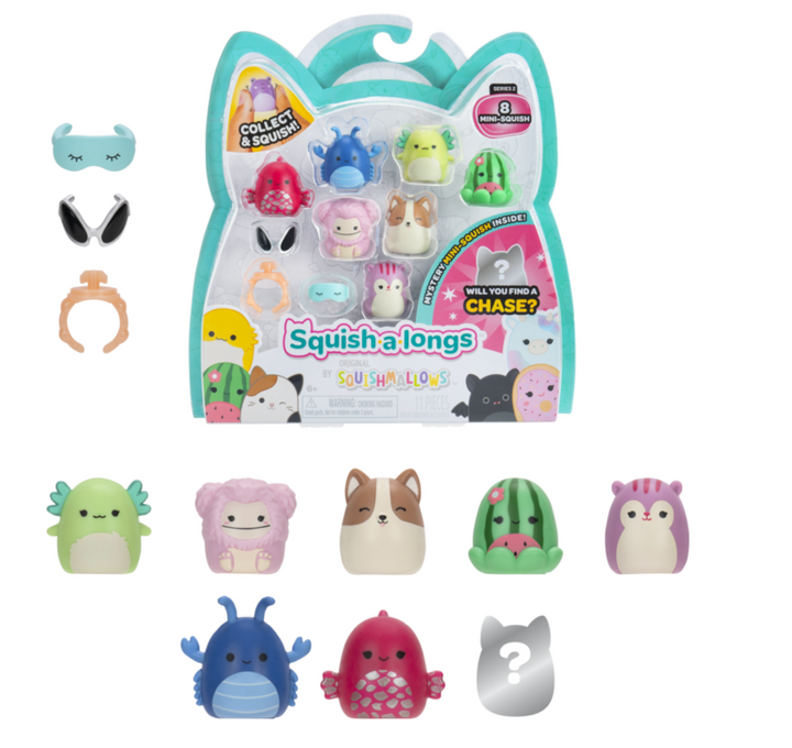 Squishmallows Squish A Longs Series 2 Exclusive Mini Figure 8 Pack