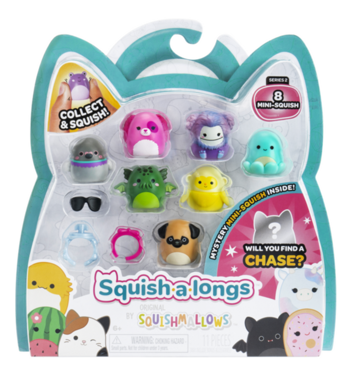 Squishmallows Squish A Longs Series 2 Collectible Mini Figure 8 Pack