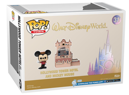 Walt Disney World 50th Mickey with Tower of Terror Funko Pop! Town