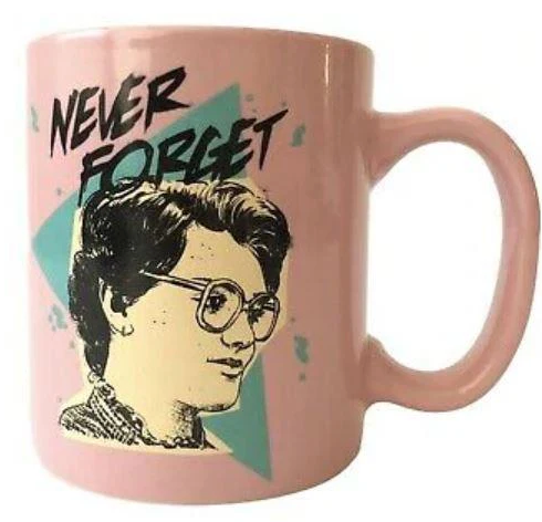 Funko Loungefly Stranger Things Never Forget Barb Pink Mug, alternate view
