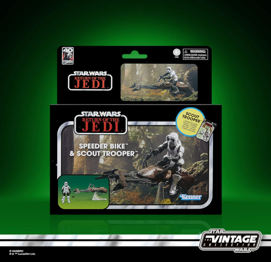 Star Wars Vintage Collection Deluxe Speeder Bike and Biker Scout (Return of the Jedi), alternate view