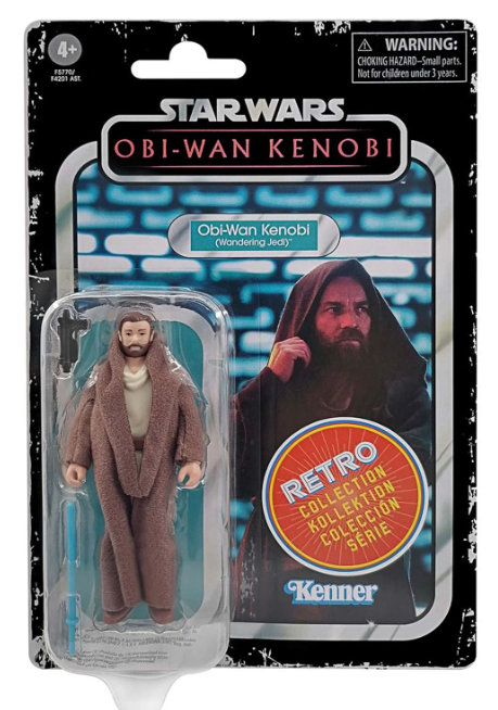 Hasbro Star Wars Retro Collection Obi-Wan Kenobi (Wandering Jedi) Action Figure, alternate view