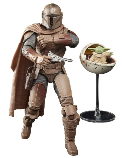 Hasbro Star Wars The Black Series The Mandalorian and Grogu (Arvala-7) Action Figures, alternate view