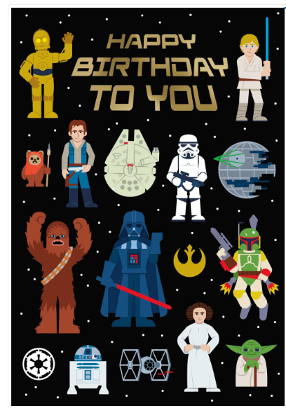 Star Wars "Happy Birthday To You" Birthday Card