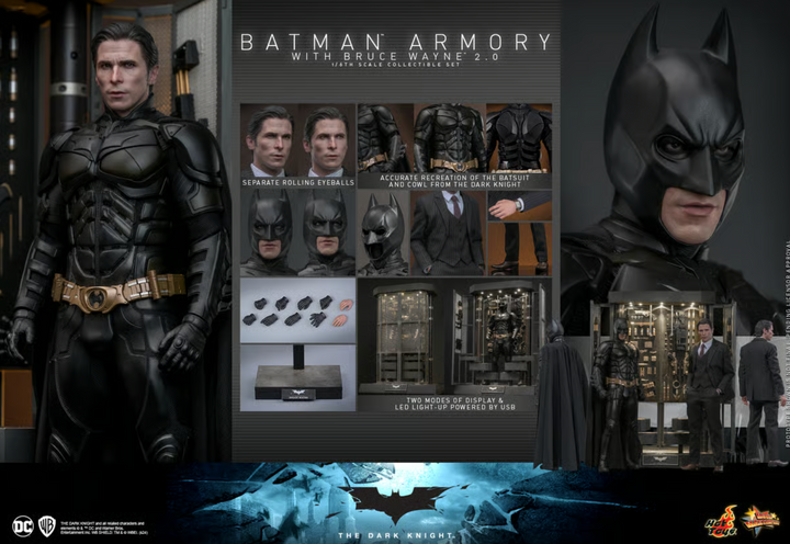 Hot Toys Batman Armory with Bruce Wayne (2.0) 1/6 Scale Set