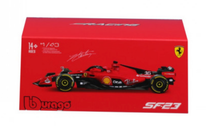 Formula 1 Ferrari SF-23 Charles Leclerc Official Diecast 1:43 Scale Model with Helmet