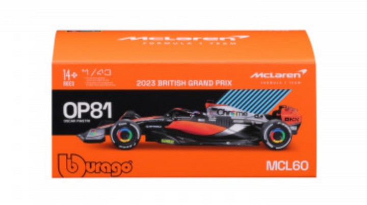 Formula 1 McLaren MCL60 Oscar Piastri Official Diecast 1:43 Scale Model with Helmet