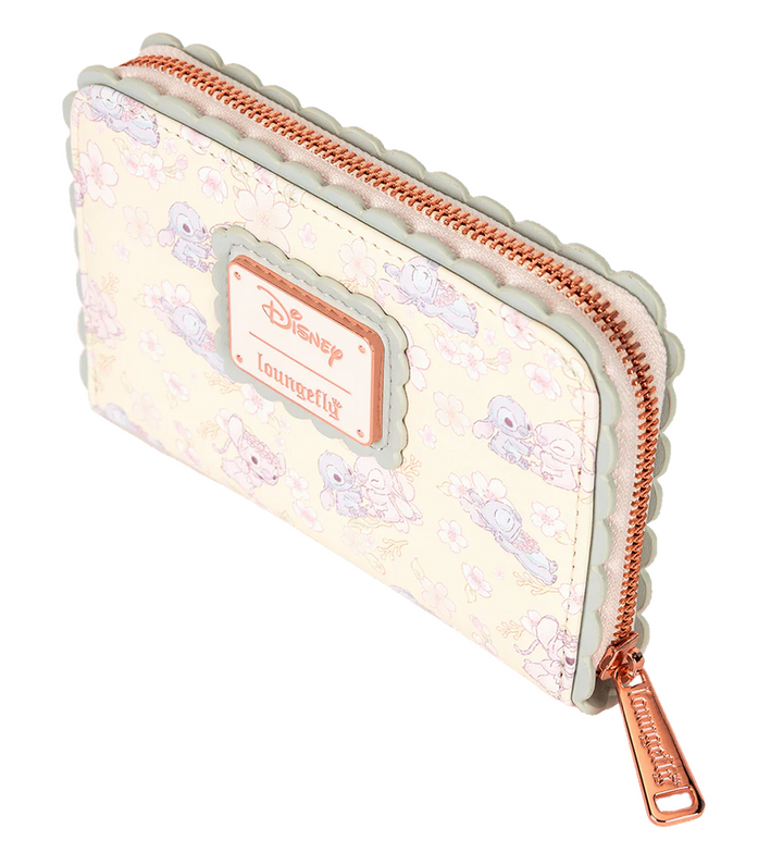 Loungefly Disney Stitch Cherry Blossom Cute Zip Around Wallet