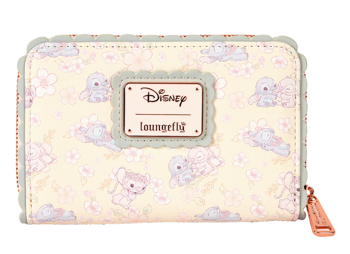 Loungefly Disney Stitch Cherry Blossom Cute Zip Around Wallet