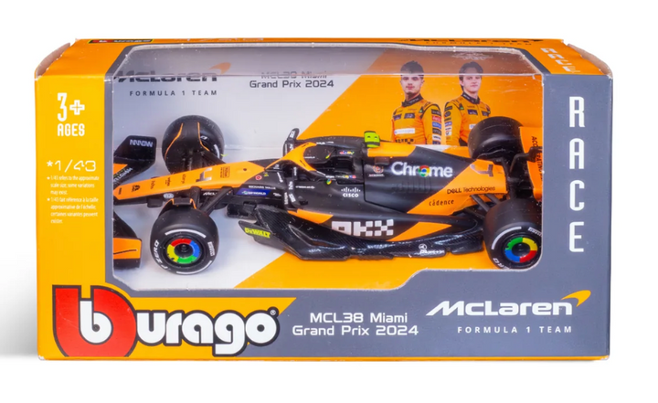 Formula 1 McLaren MCL38 Lando Norris 1:43 Scale Model