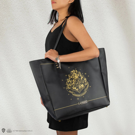 Harry Potter Hogwarts Black PU Leather Shopping Bag, alternate view