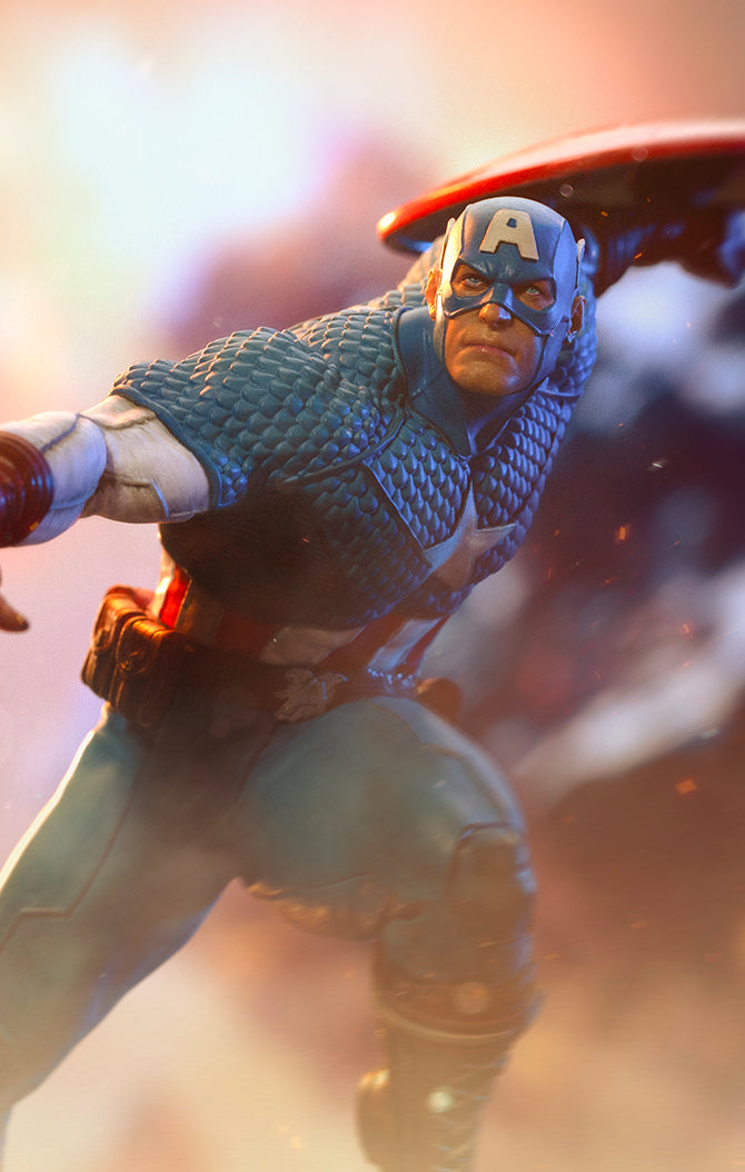 Iron Studios The Infinity Gauntlet Battle Diorama Series Captain America 1/10 Art Scale Limited Edition Statue